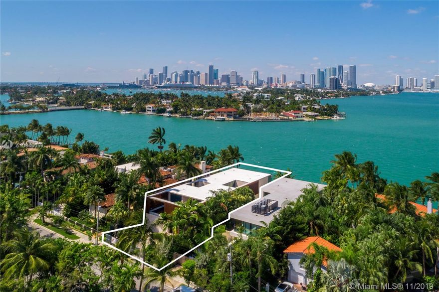 Milan-based, Architectural Digest 2019 Designer of the Year Quincoces-Dragò & Partners created a timeless experience on the Venetian intersecting light & space in Miami’s natural landscape. The facade of board-formed concrete, louvers and coral stone is the epitome of organic modernism. Multiple courtyards/terraces create a tropical dimension where interiors transition seamlessly to the exterior. Programming includes a grand 1,200SF master, upstairs lounge, cinema room,airy living areas, and balanced guest rooms & staff quarters. Purely architectural and thoughtfully curated with the highest materials and finishings. The resort yard offers covered seating and dining, Summer kitchen, new dock & lift, and a 40ft infinity pool to revel in Western views of sunsets and downtown nightscapes.