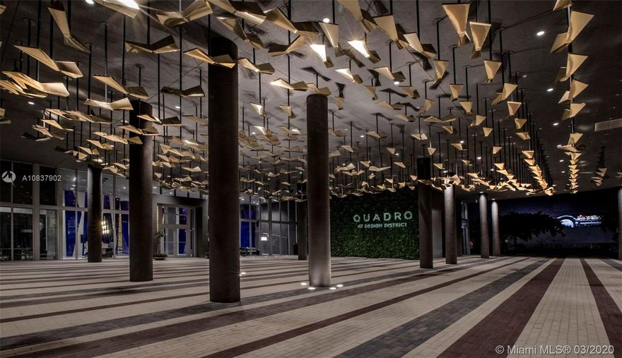 Quadro at Miami Design District is a newly completed, full service, turn-key development located in the epicenter of fashion, art, and restaurants offering short-term and long-term rental flexibility. Quadro's floor to ceiling windows boast views of the downtown Miami skyline, gorgeous bay and spectacular sunset. A 12 story building comprised of 1- & 2-bedroom residences, our spacious open floor plan/open kitchen concept range from 762sqft-973sqft on our 1 beds, and 1,082sqft-1199sqft on our 2 beds. All residences feature porcelain floors, Nest thermostats, oversized closets, open kitchen w/island, Italian cabinets, quartz counter tops, stainless steel appliances, roller shades and high ceilings.