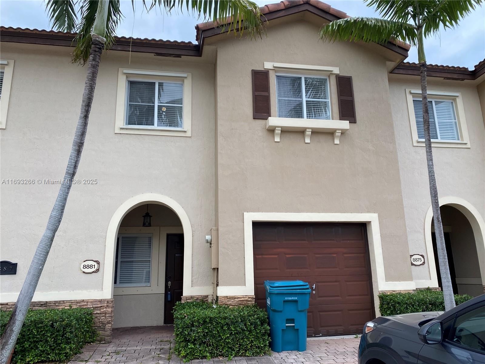 This Town House is an ideal home for those who value privacy and a peaceful lifestyle. Upon entering the gated community, you will be greeted by well-manicured lawns and lush greenery that add to the serene ambiance of the area. The townhouse itself is a two-story unit, as you step inside you will be greeted by a well design space and welcoming living area. The floor plan seamlessly connects the living room to the dining area and kitchen and to the back shaded patio. The amenities in the State-of-the-Art CLUB HOUSE are worth to see!! include two pools, fitness center, playground, gym and much more. Must see this 3 BEDS, 2.5BATHS, KITCHEN, MICROWAVE, DISHWASHER, REFRIGERATOR, WOOD FLOORS UPSTAIRS AND TILE FLOORS ON 1ST FLOOR. CROWN MOLDINGS THROUGH OUT, BLINDS ON ALL WINDOWS Move-in ready.
