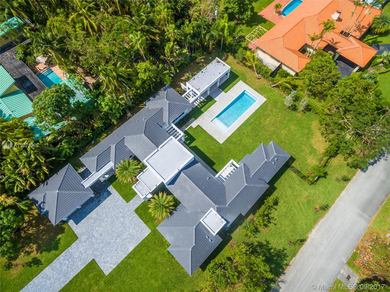 BRAND NEW LUXURIOUS HOME! This 6 bed + studio/office, 7 full bath will be ready for occupancy August 2017. This house is situated on a 33,000 SF+ spectacular corner lot located close to Baptist and The Falls. Features include a 2-car garage, swimming pool, European style gourmet kitchen with Thermador appliances, 32x32 rectified porcelain floors, 8ft solid core doors, impact and insulated windows and exterior doors, summer kitchen, laundry room and much more.