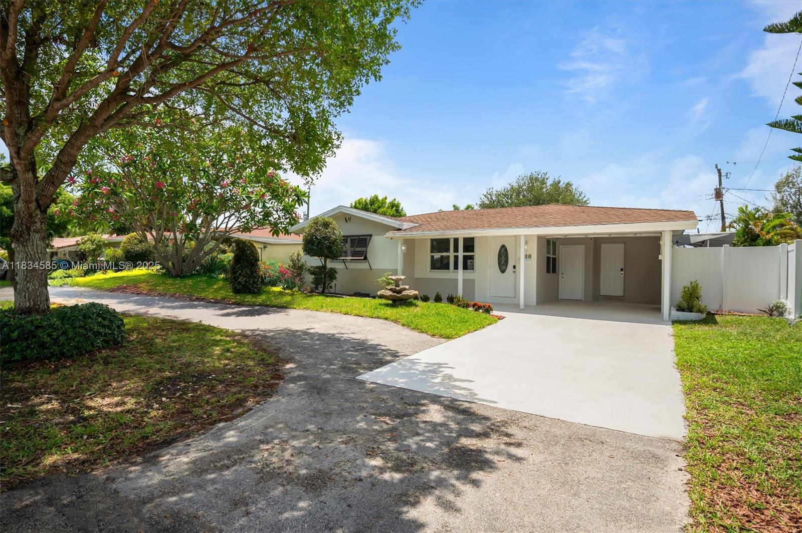 **Prime East Oakland Park Opportunity – Just 3 Miles from the Beach!**
Located in the charming subdivision of Garden Acres, this solid 2-bed, 2-bath home offers incredible upside and long-term value. Featuring a **2014 roof**, **2020 A/C**, **full impact windows and doors**, **attached carport**, **circular driveway**, and a **fully fenced yard**, the major upgrades are already in place. Whether you're a savvy investor, flipper, or first-time homebuyer, this is your chance to own in a rapidly growing neighborhood without fear of over-improving. Bring your design ideas and unlock this home’s full potential. Excellent location near Wilton Manors, shops, dining, and parks. **No HOA**.