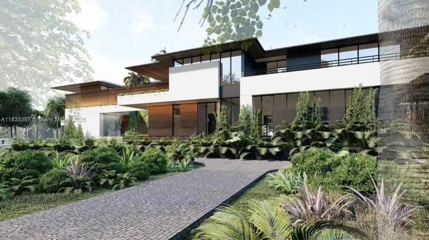 Discover Journey's End, a prestigious private and guard-gated enclave in Coral Gables near Matheson Hammock Park. This exclusive waterfront community offers just 18 estate homes on one to two-acre lots, blending modern luxury with rich architectural history. Within this coveted setting, a 1.5-acre property awaits, surrounded by majestic banyan and oak trees for ultimate privacy. This rare offering includes a 40' boat slip with direct Biscayne Bay access without bridges and exclusive community tennis and pickleball courts. Conceptual renderings by Ramon Pacheco Architecture consist of 12,000 sq.ft under AC with a total gross area of 16,000 sq.ft