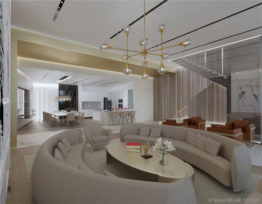 DEVELOPER CLOSE OUT..This is a developer owned unit. AMAZING ROOF TOP DECK WITH ATTACHED FAMILY ROOM FOR  ENTERTAINING. 20X10 HEATED POOL, EXTENSIVE SUMMER KITCHEN AND SPECTACULAR VIEWS-OCEAN/BAY/INTERCOASTAL SECURITY- Private gate house entry, doorman, private elevators, roving security- in that order15 ft ceilings, private roof top pool, 2 summer kitchens, 3 parking spaces, full developer warranties. Extra parking, extra storage, private garages, marina slips, guest suites, hobby rooms are only available by purchasing through a developer. 4,446 sq/ft (AC) and 2,633 sq/ft of terrace,  Amenities include: private gatehouse entry, full time concierge, 10,000 sq/ft of gym/spa, marina, pier, 2 pools, restaurant, Wine Cellar, Cigar Room, Social Rooms, teenage room, Guest Suites and so much more