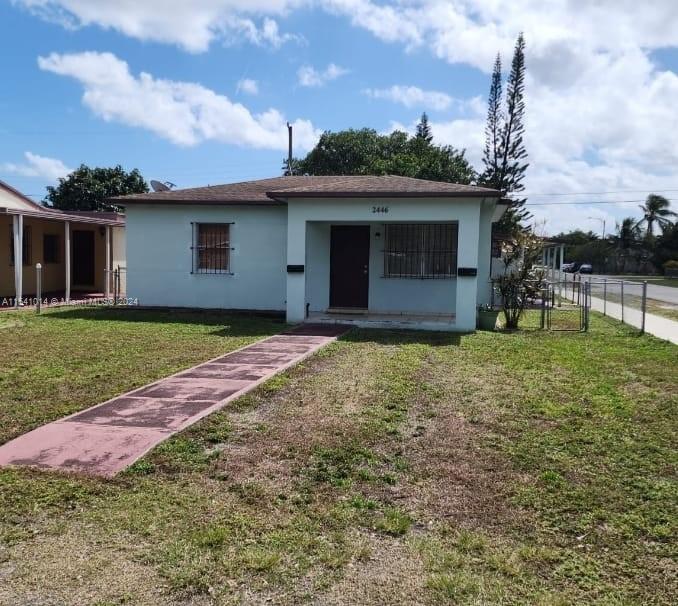 Nicely kept 2 bedroom 1 bath house.  Freshly painted, updated bathroom and new A/C unit.  Water and lawn service included with the rent.