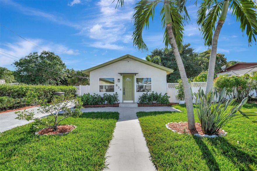 Unbeatable value in the heart of West Palm Beach! Move in ready 2 bed 1 bath, Single family home on large lot with all the upgrades & no HOA!  ALL IMPACT windows and doors. Completely renovated inside and out! Enjoy the South Florida lifestyle at it's very finest, living just 3 blocks away for less than half the cost. The inside of the light & bright home has been meticulously renovated to the highest standard. Design features include a thoughtful open concept floor plan, large windows & sliders allowing for an abundance of natural light, quarts counter tops, marble backsplash, custom cabinetry and closets, high-end new appliances, smart toilet and mirror.