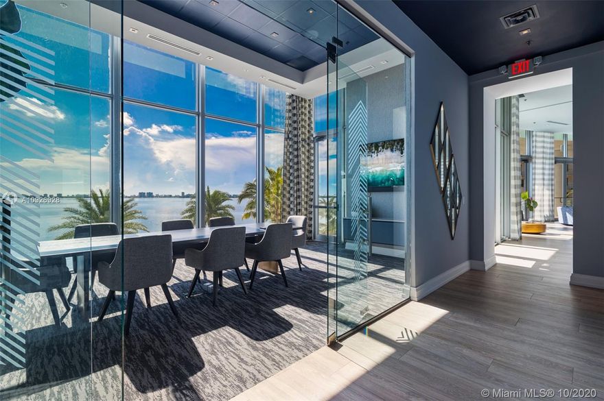 Waterfront Commercial Space - Developed as a dining venue in 2017, the property is adaptable to many uses. With dedicated parking, entry, and private terrace with ample seating, soaring ceilings, a wall of glass emphasizing views to Miami Beach, and a feeling of connectivity with the Biscayne Bay. This opportunity currently functions as a Sales Gallery with an elegant reception area, 6 offices, a conference room, kitchen, plenty of storage, and exquisite design by Jean-Louis Denoit. 

Centrally located in Edgewater, Downtown Miami, it is within blocks to Highway I-195, Wynwood, Midtown, and the Design District, just over the bridge to Miami Beach, and less that 15 minutes to Miami International Airport, Brickell Financial District, the Central Business District, and PortMiami.