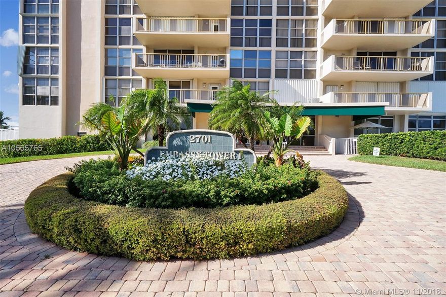 Excellent opportunity to own a two bedroom, two bath unit within walking distance to the beach, shops and restaurants.  Embassy Tower offers a heated pool, gym, sauna, storage room and plenty of guest parking.  This particular unit comes with an assigned covered parking spot in a secure garage.  Building is in the process of many renovations including, exterior paint, windows, doors and balcony railing replacement as well as renovations to the lobby area.  This unit makes for an excellent owner occupied unit or second home.  Don't miss your opportunity to own in this desirable Fort Lauderdale location.