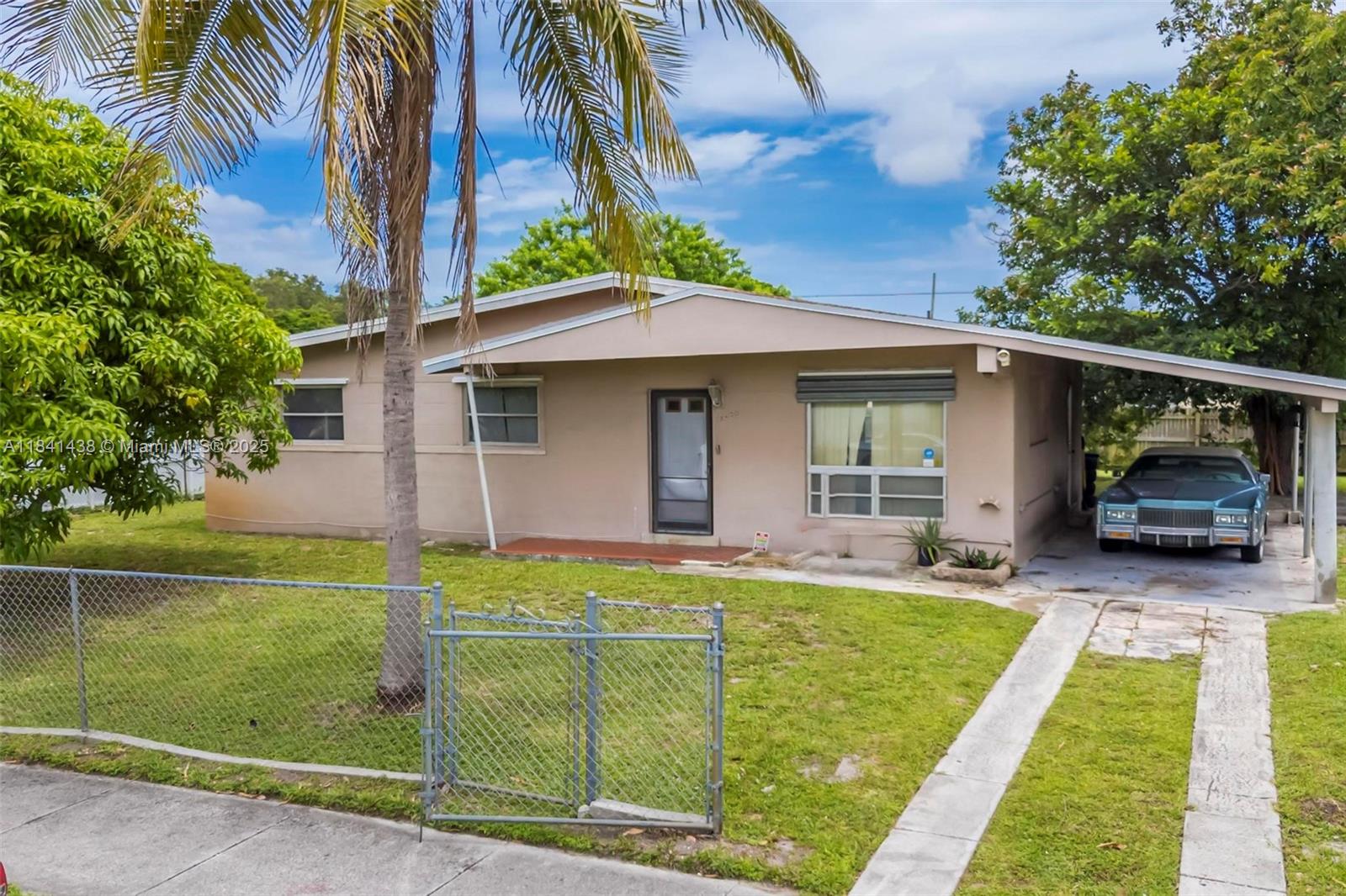 Beautiful and spacious 3/1 home in the heart of West Park featuring a 2023 roof, perfect for peace of mind. Enjoy a generous 7,750 sq ft lot with an amazing front and backyard, ideal for entertaining and outdoor living. Property includes mature mango and avocado trees, a large enclosed patio, and a carport with room for multiple vehicles—great for big families. The layout is functional and offers plenty of space to personalize. There's room for a pool, garden, or expansion. Located minutes from major highways, shopping, schools, and South Florida beaches. Perfect for first-time buyers or investors—no rental restrictions! Don’t miss this opportunity to own in a thriving neighborhood!