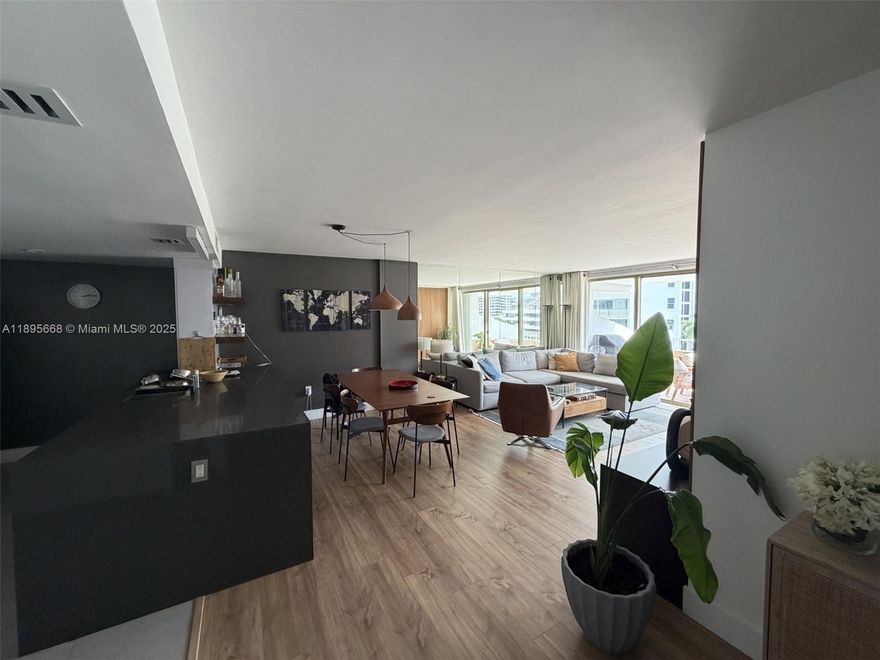 Rarely available line in the building! This 2 bedrooms/ 2 bathrooms fully remodeled unit is designed for Beautiful, remodeled 2b/2b apartment in Key Biscayne. The open kitchen concept enhances the spacious feel, offering seamless flow which is perfect for entertaining and everyday living. Wine cooler, new bathrooms, closets recently remodeled. Neutral colors, The building offers full amenities, direct access to the beach, pool, 4 tennis courts, gym, social/party room, front desk and management onsite, only Commodore building with beautiful BBQ area by the beach entrance. 40 year recertification completed . Ready to move-in unit!