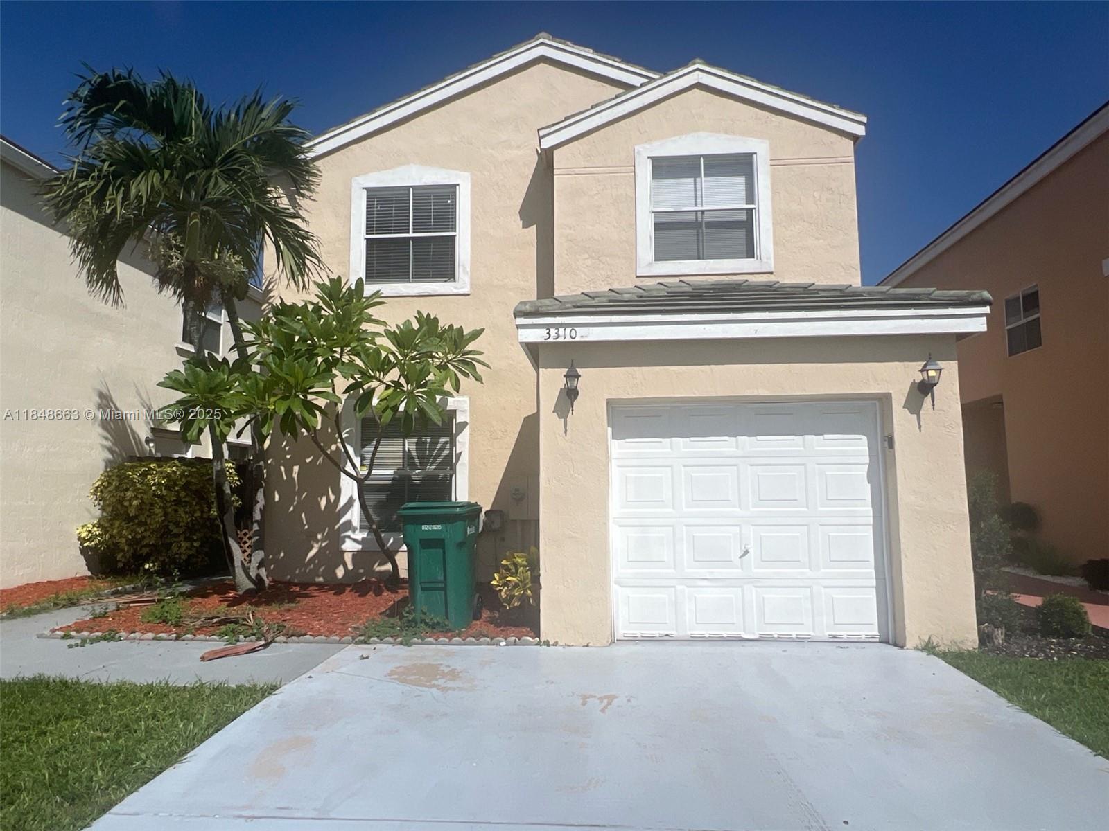 Charming two-story home featuring 3 bedrooms and 2 bathrooms, plus a one-car garage. This well-maintained property offers a functional floor plan with comfortable living spaces and minimal updates needed. The clean, landscaped backyard creates an inviting outdoor area, perfect for relaxation or everyday use. A great opportunity to own a move-in ready home with room to personalize.