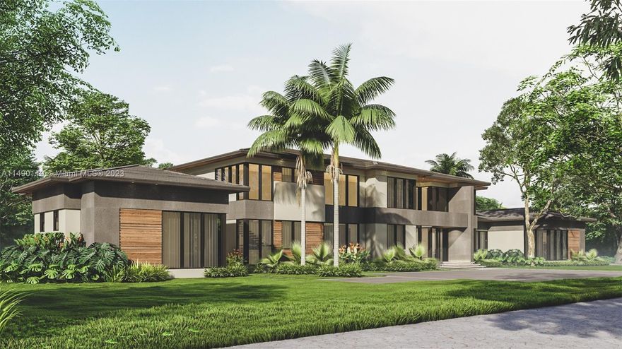 CALLING ALL DEVELOPERS/INVESTORS! This beautiful home on a sprawling builders acre is sure to please.  Current existing home is 2,600 sq feet consisting of 4 beds, 3 baths and a beautiful built in pool, tenant occupied until May, 2024. The preliminary plans from renowned Pacheco Architecture feature an 11,000 square foot compound of luxury design over multiple structures. This design is comprised of 4 bedrooms, a study, separate in-law suite, full detached gym, theater, two laundry rooms, an 8 car garage with ceiling room for lifts allowing for 16 cars, custom covered lanai overlooking the pool/spa & MUCH more!  This one-of-a-kind custom home plan is a showstopper.  Take advantage of the incredible preliminary plans and get building in 2024!