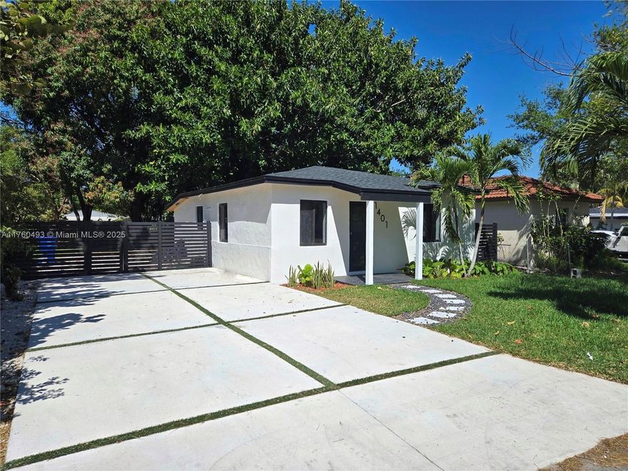 This stunning, fully renovated home is truly turn-key! Enjoy peace of mind with brand new plumbing, electrical, Hvac system, new 2024 roof, and Impact windows and doors. The new driveway and freshly installed fence add to the homes curb appeal and privacy. Inside, an open concept design with high end finishes and stylish fixtures creates a bright and inviting space. Every major update has been completed , making this home completely move in ready.