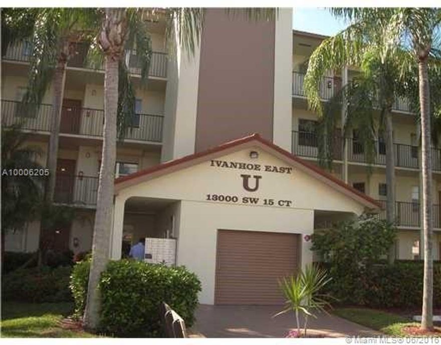 GREAT OPPORTUNITY TO LIVE A RESORT LIFE STYLE IN THIS MAGNIFICENT COMMUNITY. THIS IS AN IMMACULATE 2/2 APARTMENT WITH LAUNDRY INSIDE. CERAMIC FLOORS IN THE WHOLE UNIT, SHUTTERS IN ALL WINDOWS AN IMPACT GLASS IN THE BALCONY. ENJOY THE MILLION DOLLAR CLUBHOUSE AND ALL THE AMENITIES THAT ONLY CENTURY VILLAGE IN PEMBROKE PINES CAN OFFER TO ITS RESIDENTS. THIS IS A 55+COMMUNITY AND AT LEAST ONE OF THE FUTURE RESIDENTS HAVE TO BE 55+. VERY CLEAN 2/2 UNIT CONVENIENTLY LOCATED TO PEMBROKE ROAD ENTRANCE.