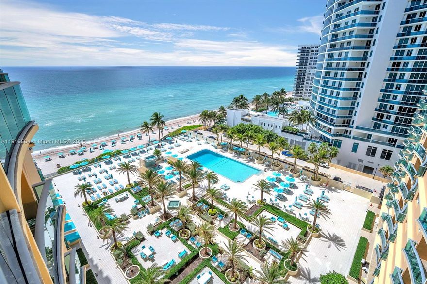 Ocean front building , This unit has a view to the resort pool and the ocean, totally remodeled included walls, floor, doors , kitchen, bathroom, with 1 bedroom 1 bath, open balcony , full kitchen, living room, and very large master bedroom with a walking close. The building is Resort-style with pool deck and jacuzzi, overlooking the ocean. Complementary beach services, fitness center, bicycle room, aerobics/yoga room, lounge billiards, concierge, valet parking 24 hour, security and more. Hollywood is a a white sand beach with a boardwalk full of beach front restaurants and entertaining , close to Aventura Mall, minutes to south beach, Miami/Fort Lauderdale international airports. Unit can be rented 4x a year, min 90 days. Possible financing with 5% down for primary resident. Call me now.