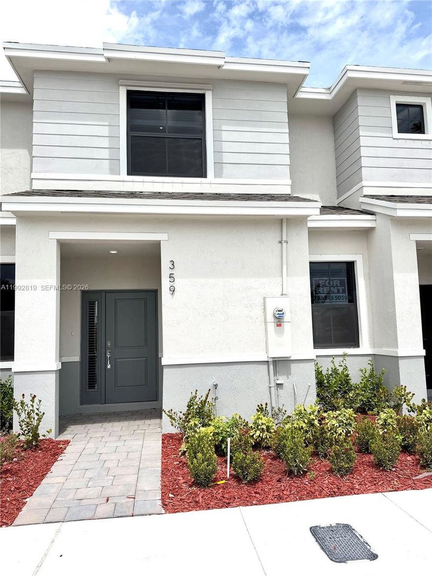 Beautiful brand-new, never been occupied townhouse available for rent in the Palm Cay community. This modern 3-bedroom, 3-bath home features a spacious open-concept layout, brand-new stainless steel appliances, including a full-size washer and dryer, and a private fenced backyard—perfect for relaxing or entertaining.
The home also includes blinds/curtains throughout, a smart home system with control panel, video doorbell, and keyless entry for added convenience and security.
Enjoy a bright and airy interior with contemporary finishes throughout. Conveniently located near major highways, shopping, dining, and schools.
Community amenities include a pool, cabana, and dog park. Move-in ready and easy to show!