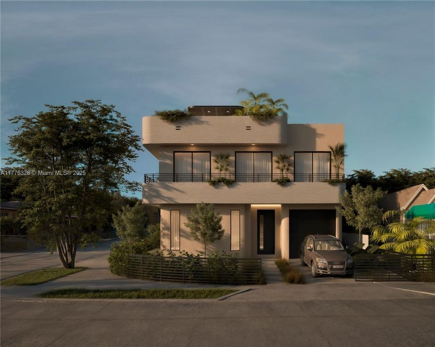 Under Construction – Estimated Delivery: End of Q1 2026. This stunning corner twin home boasts 4 bedrooms, DEN and 3.5 bathrooms with 2,508 sq. ft. under air-conditioned living space and a total of 3,621 sq. ft. of luxurious living. Designed for modern Miami lifestyles, the home features open-concept living, Kitchen Aid appliances, and high-end finishes throughout. The private rooftop terrace is perfect for entertaining, complete with an outdoor pergola and Jacuzzi offering breathtaking city and skyline views. Ideal for those who appreciate sophisticated design and quality craftsmanship, this home is just minutes from Brickell, Downtown, Miami International Airport, top dining, and major highways. Live the ultimate Miami lifestyle in style and comfort!