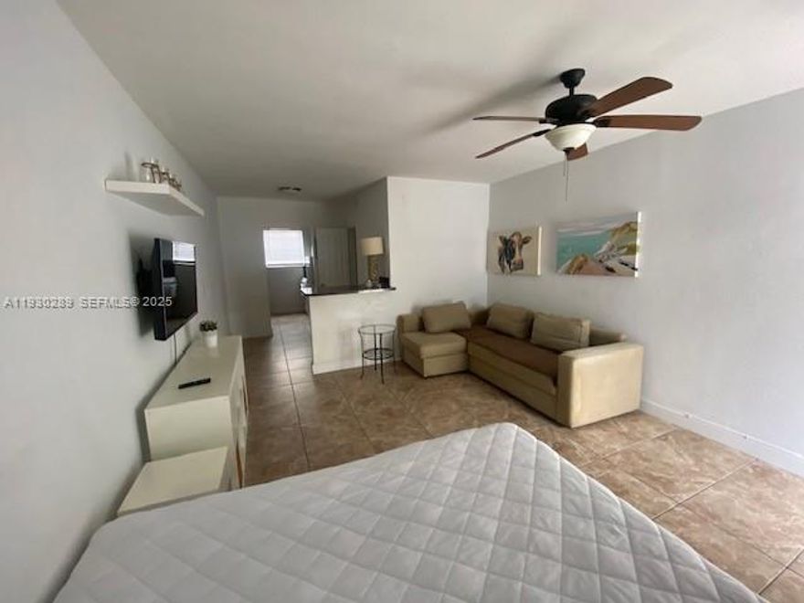This is a studio for rent in a desirable area of Miami Beach. Located one block away from Collins Ave, 2 blocks from the beach. Surrounded by restaurants, supermarket Publix and public transportation just minutes away.
Furnished , Wall AC, flat panel TV, gas range. 
Quiet building with pool. Street parking. Laundry room in the building. 
Please fill in rental application and provide a copy of credit report , driver license or passport and proof of Income. 
First Last and security deposit to move in. There is a $500 security deposit required by the association to be paid by the tenant.