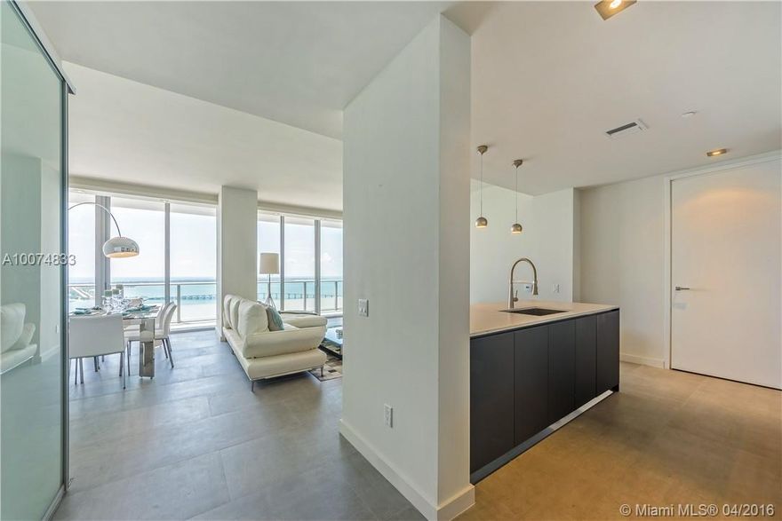 FULLY FURNISHED PENTHOUSE WITH AMAZING WATER VIEW!!!! - 2 Bedrooms +Den (Den can be used as 3rd bedroom)/3Baths. Unobstructed bay view. California closets and Italian Porcelain flooring. TWO VALET PARKING SPACES. Amenities include 24Hr welcome center, resort style mezzanine with pool, family areas, sauna and steam room, expansive 46th floor sky deck with pool, fully equipped technologically advanced fitness center, Movie theater and lounge.