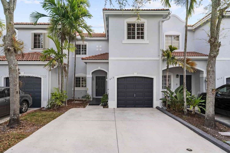 Beautiful townhouse in the desirable Emerald Lakes community. Enjoy great natural lighting in the living and dining rooms. The floors are tiled downstairs and laminate upstairs. This unit boasts a spectacular lake view from the master bedroom and features a private patio with a partial lake view. It has been freshly painted and includes new air conditioning unit, installed a month ago. Both levels are protected with impact windows & doors. The well-maintained community offers phone-in security access, a clubhouse with a pool and play area, and security patrol on premises. Located near the best schools and neighborhoods Miami has to offer and within walking distance to Tamiami Park and ride. Newly paved asphalt throughout the condominium. Must see!