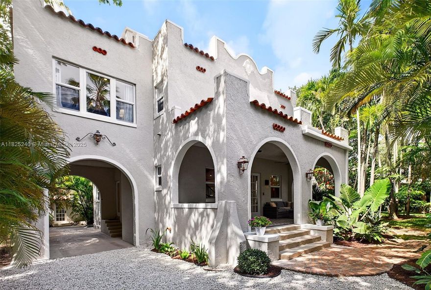 Walk into your private, secluded compound on a lush, tropical double-lot in Historic Buena Vista East, just steps away from the Miami Design District. This 1926 Mediterranean beauty was professionally restored with permits. Featuring 3 spacious bedrooms and 2-1/2 baths in the main house and a 442sf detached studio with a full bath and kitchenette. A chef’s dream kitchen with a 4’ Subzero fridge, 4’ Wolf range, 2 Cove dishwashers, wine fridge, 2 pantries, California Closets systems, and so much more. There are as many unseen upgrades, including all new plumbing, electrical and HVAC systems, spray foam insulation in the 1st and 2nd floor ceilings and batts insulation in all interior walls for sound control. New impact windows and doors. Plenty of space for a pool and outdoor fun! Owner/Agent