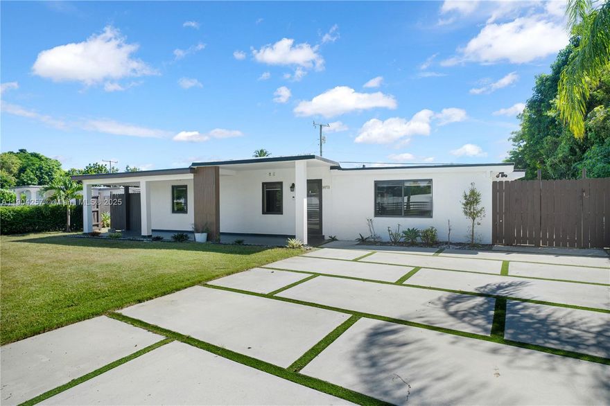 Beautifully renovated 4-bedroom, 3-bathroom home in a quiet and highly convenient location near the Turnpike, top-rated schools, supermarkets, and shops. Upgrades include a modern kitchen, updated bathrooms, new flooring, fresh paint, and a redesigned driveway. The home also features a private in-law quarter, perfect for rental income or extended family. Enjoy a spacious yard with a cemented patio and outdoor kitchen, ideal for entertaining and embracing the South Florida lifestyle. Move-in ready with incredible space, location, and versatility all in one place!