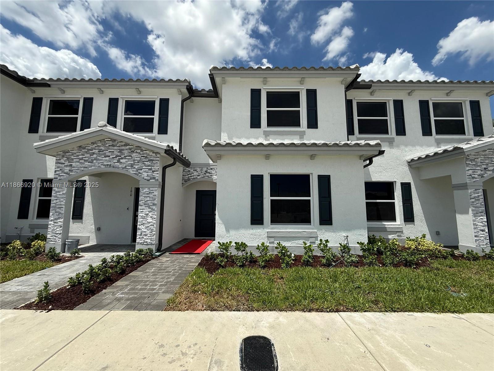 Brand New Townhouse for Rent! Be the first to enjoy this modern 3-bed / 3-bath home with garden & clubhouse views. Features include an open-concept kitchen with stainless steel appliances, quartz countertops & ample cabinets, spacious dining & family room, plus a separate living area. One bedroom & full bath are on the first floor. Home offers new washer & dryer, blackout shades in bedrooms, clear shades in common areas, ceramic tile flooring downstairs & cozy carpet upstairs. Enjoy a fenced private patio. INTERNET INCLUDED. Community amenities: clubhouse and pool under construction. RENT REQUIRES first month, security deposit, $100 HOA deposit & pet deposit if applicable.
