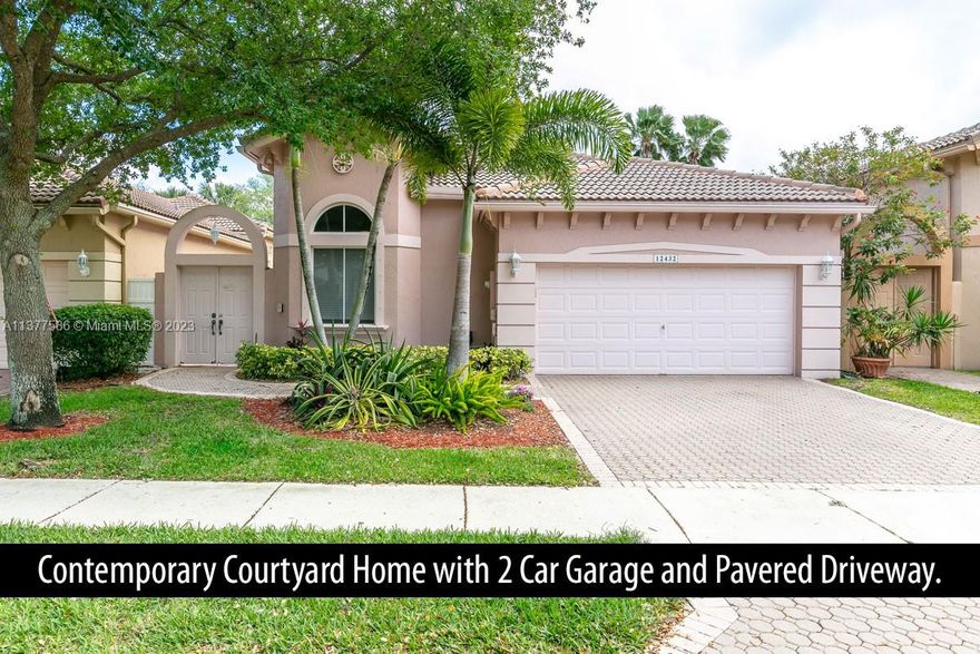 Available First week of July 2023. NO CATS. Parkland A-rated schools. (Stoneman Douglas High/Westglades Middle/Heron Heights Elem.)
Contemporary courtyard home w upgraded Kitchen w eat-in area & 5 seat bar counter. 
High 12' ceilings +many windows make the home feel spacious & bright. Large neutral tiles throughout living area. Formal dining room for 8. 
4 oversized bedrooms w wood floors +built-it custom closets. 
HOA includes: Enclave (landscape/sprinklers maint/roof cleaning/extr painting) & Heron Bay (all amenities/security/common area/mngmt)
Resort style living w 2 clubhouses, tennis, heated pools, fitness center, grand hall, library, racquetball, basketball...