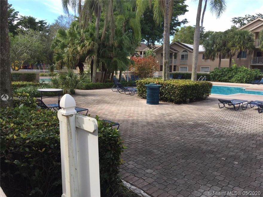 Great location!! Gorgeous two bedroom, one bath unit in desirable Royal Palm Place at the Hammocks. Unit is
upgraded with Italian cabinets and granite countertops. Great amenities in the complex. Corner unit with ceramic and wood floor. Unit in good condition. A must see!!