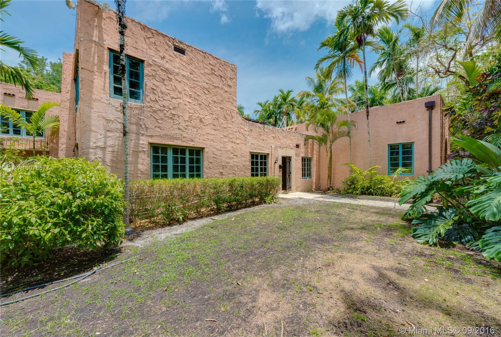 New Listing in Coconut Grove. 2-story home in original condition has many architectural details, high ceilings, open courtyard, pool, six fireplaces.. Home sits on lot 9 on Leafy Way (a private street) and the other lots all have access from Kent Court or Kent Road (not marked). There is also a caretakers cottage on one. 65,681 ft of land in total. Priced at recent appraisal.