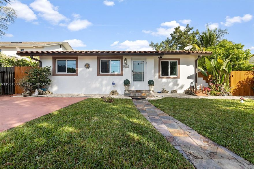 Renovated 3BR/2BA home in the Coral Gables area, minutes from Brickell and Miami International Airport. Move-in ready with above-ground jacuzzi, covered BBQ gazebo, and spacious paved backyard with mango, avocado, and guava trees, perfect for entertaining. Enclosed Florida room ideal for office, gym, or lounge. Mobile home on side of lot may be used for guests or removed for flexible use. Modern kitchen with stainless steel appliances and marble countertops. Impact windows, updated A/C, plumbing, and electrical. Separate laundry room, storage, and ample parking. Close to Miracle Mile, Downtown, shopping, and highways. Property also features an RV that can be included.