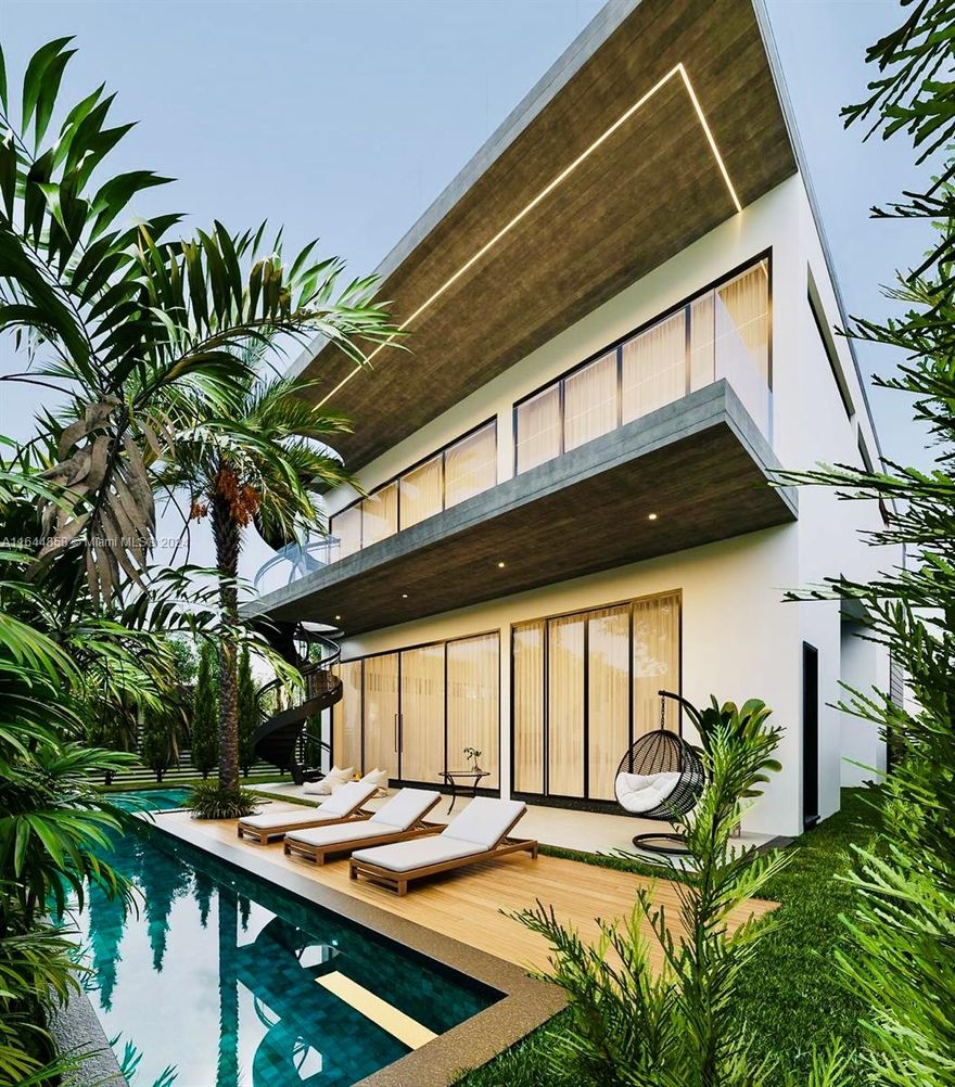 Welcome to the future most beautiful & modern home in North Bay Village. It will feature 4 bed/4.5 baths - 3,900 sq. ft. under air and 5,200 sq. ft. in total, on a 7200 square-foot lot with a pool, two car garage, 11-foot ceilings with a complete height from street level of 35 feet. Preconstruction purchase options are available. Enjoy this modern home with a large and spacious rooftop terrace where you, your friends and family can entertain and enjoy views of Biscayne Bay, South Beach, the port of Miami and Downtown Miami.  The developer will spare no expense, and custom finishes will be available. Don’t wait, North Bay Village is growing and once North Bay Village City Center starts construction prices will grow rapidly in this community.