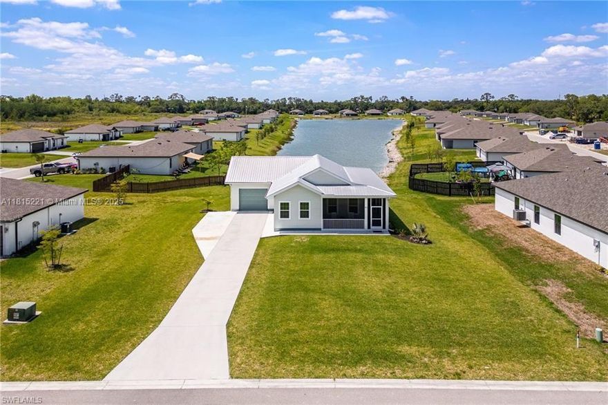 Classic Florida-style turnkey home in one of LaBelle’s newest communities. A three-sided screened porch overlooking the lake will relax and inspire. The craftsman-quality workmanship, custom cabinetry featuring two pantries, custom bar, and 10-foot butler’s pantry are all outstanding features of this charming home that are guaranteed to impress. With its state-of-the-art reinforced foam-paneled construction process, this home is both heavily insulated and storm-ready, with a wind speed rating of 150mph. This home is truly move-in ready, with all furniture, plates, and even cookware being conveyed to the new owner. Schedule your viewing today and experience this special home.