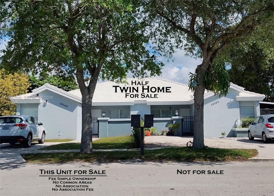 Half Duplex for Sale. No Association. Features Large Living-Dining Area. Kitchen has Wood Cabinets and Granite Countertops. It's open to Dining Area but not visible from Living Area. Living/ Dining/ Kitchen flooring is Porcelain Tile. Bedrooms have New Carpet and Plenty of Closet Space. Very well Maintained Property. Owner/Agent.