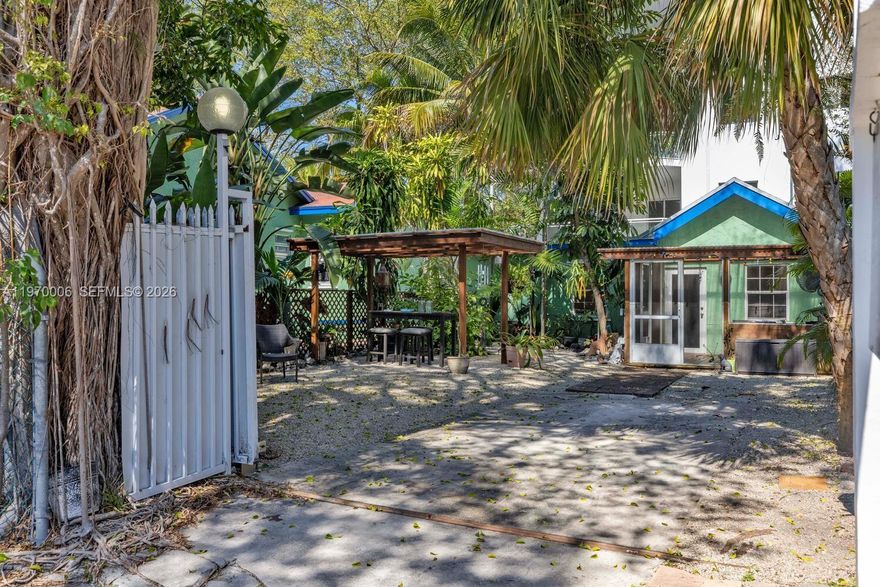 Upper East Side Gem, 
One lot. Two residences. Endless potential.  East of Biscayne Gem upper east side....
A very Unique Property featuring a 2/1 main home and a detached oversized studio cottage, two separate with own entrances with privacy and security —Perfect for Modern Living or Income flexibility. In Air b/b area
Zoned as T3- allowing 2 dwellings and two stories..... tons of potential to develop.
2/1 HOUSE RENTED MO/MO $2K
Cottage vacant - do not go on property.. *Appointment only*