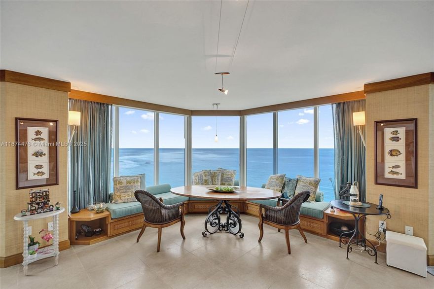 Experience luxury living at Ocean Two in Sunny Isles Beach. This exceptional 3-bed/3.5-bath residence offers breathtaking direct ocean views from every angle, with over 2,665 sq. ft. Designed for both comfort & style, featuring two balconies, thoughtfully designed with elegant wood and porcelain tile flooring, private elevator foyer, Italian kitchen & a separate laundry room. At Ocean Two, every day feels like a resort getaway. Indulge in five-star amenities including beachfront and poolside service, a full-service restaurant, heated pool, hot tubs, sauna and steam, massage room &  gym. Enjoy tennis & pickleball, billiard room, kid's playroom, dog park, and the convenience of 24-hour concierge, valet & security. This condo combines elegance, comfort & the ultimate oceanfront lifestyle.