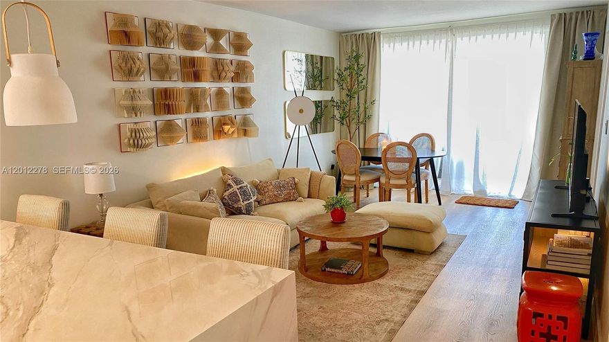 Renovated 2BR/1.5BA on iconic Lincoln Road — move-in ready, all permits closed. Open-concept layout with brand-new kitchen, luxury vinyl plank floors, fresh paint, new interior doors, and smooth ceilings. Primary bedroom with walk-in closet; second bedroom with generous built-in wardrobe. New AC (2023), new water heater (2023).

Standout feature: oversized private balcony (126 sqft) — rare in South Beach — overlooking Lincoln Road with partial bay glimpses. Covered assigned parking inside the building (Level 1). Resident-only pool. Pets welcome (weight restrictions apply).

Location is unmatched: Trader Joe's, 2 Publix, Fresh Market, and future Whole Foods steps away. World-class dining and shopping on Lincoln Road and Sunset Harbour. Flamingo Park, Maurice Gibb Park, and Belle Isle all within walking distance. Scenic Venetian Causeway bike lanes connect to the mainland; beach is a 15-min walk. Miami Beach Golf Club nearby.

For investors: strong rental demand in one of Miami's most coveted zip codes. Active transformation ahead — Lincoln Road streetscape upgrade, new Alton Road mixed-use development, forthcoming museum, and new retail spaces. FIFA World Cup 2026 at Hard Rock Stadium is driving a new wave of international demand into South Florida right now.

Note: Lincoln Road utility work (started June 2025) is nearing completion.