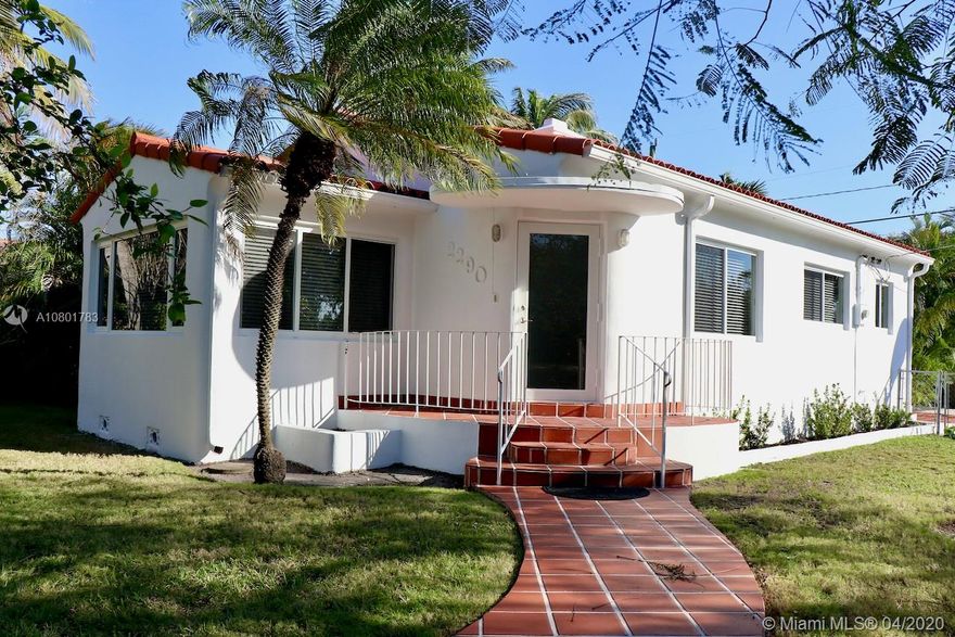 Charming one story house in excellent neighborhood.  Great corner lot, bright, spacious and in very good condition.  3 bedrooms + Den, tile floors, renovated kitchen and bath, central A/C, impact windows, covered patio (excellent for BBQ area and entertaining), laundry room.  Minutes from Miami International Airport, beaches, Brickell area, Coconut Grove, restaurants, schools and more.  For showing instructions please text listing agent.