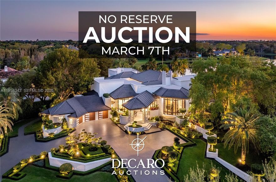 LUXURY PROPERTY AUCTION: MARCH 7th.  Previews Sat & Sun from 1PM to 4PM Feb 14-15 | 21-22 | 28 March 1 | 6 and by appointment.  Early Bid Incentive available. 

A true architectural statement, this estate blends timeless sophistication with contemporary comfort. Inspired by the iconic design principles of Frank Lloyd Wright, —clean lines, expansive windows, and seamless integration with its natural surroundings—creating a residence that is both artful and functional. Every detail has been carefully considered, reflecting balance, harmony, and enduring elegance. Located in Windmill Ranch Estates, Weston’s most prestigious and sought-after community, this property offers more than just a home—it offers a lifestyle of distinction. Weston consistently ranks as one of the most desirable cities in South Florida, celebrated for its schools and vibrant yet serene way of life. 

This residence has been completely and meticulously renovated with no expense spared; a true turnkey opportunity. Every space has been thoughtfully updated with premium finishes, custom details, and state-of-the-art systems, ensuring a home that feels brand new. From its open living areas and high ceilings to the lakefront views, smart-home technology, and resort-style outdoor spaces, the property delivers both elegance and everyday functionality. Fully furnished and move-in ready, it represents a unique opportunity to enjoy the best of Weston’s lifestyle.
