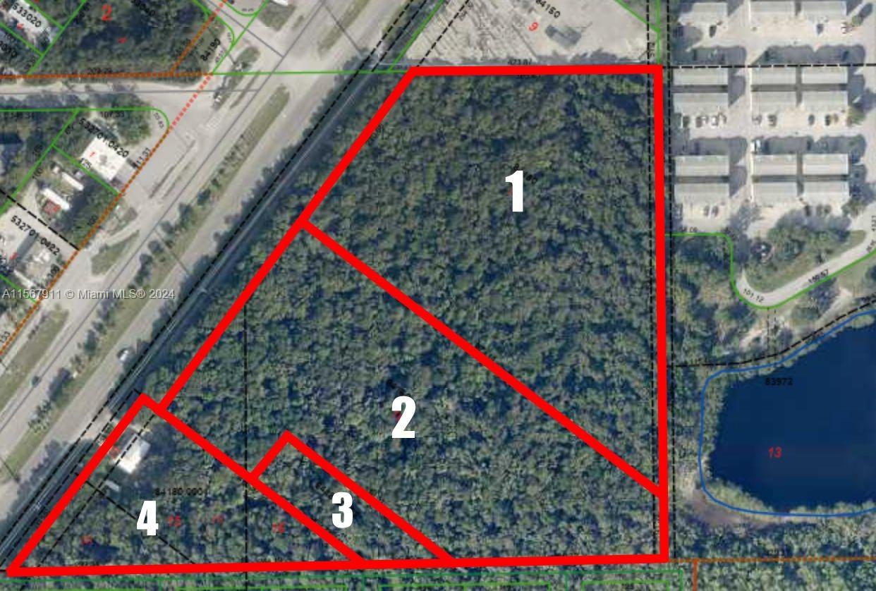 11 +/- contiguous acres available consisting of 6 parcels with four APN and Totaling 975ft of frontage on Overseas Hwy. All parcels are zone X on the Fema flood maps. This parcel includes +/-4.72 acres immediately adjacent to the Keys electric sub station, power is available from Florida Keys substation. The neighbor to east is a 110 unit work force housing community. This parcel has +/- 271ft of frontage on Overseas Hwy. Some acreage on this parcel was previously cleared and possibly developed with residential or commercial structures (see pictures attached). Eastern boundary of parcel also has 30ft platted right of away per PB 1 pg.68. This property is to be sold only with other adjacent parcels.