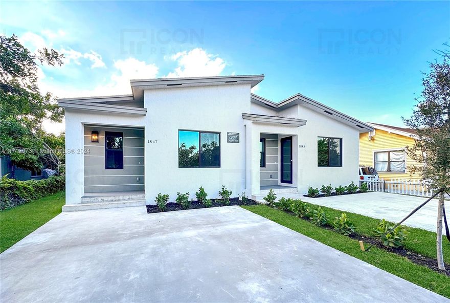 Spotless, brand new construction 3-bedroom, 2-bathroom corner unit in a Fort Lauderdale duplex with no HOA. Unit boasts a modern open concept design with expansive ceilings; sleek tile flooring throughout; chefs kitchen, featuring stainless steel appliances and quartz countertops; impact windows and doors; central AC; extended driveway; and ample storage, including a walk in closet and separate laundry room with a washer and dryer. Conveniently located near major highways, the airport, Hard Rock Hotel, grocery stores, shopping, and schools. Lawn maintenance included with rent. Pet okay with additional fee. First month's rent, last month's rent, and security deposit due upon move in.