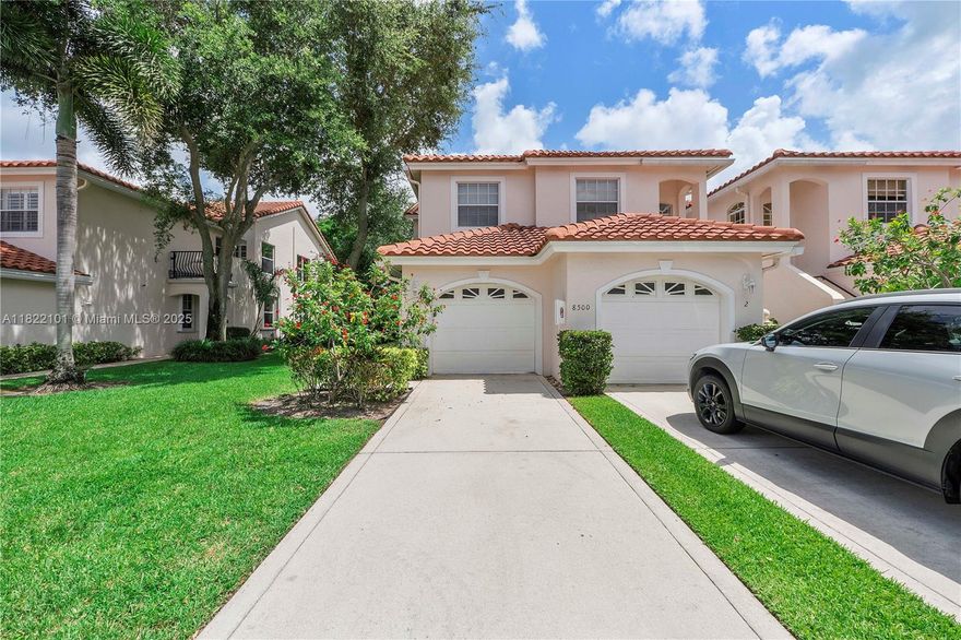 Inviting Corner condo for rent in Villa San Remo. Welcome to this beautifully maintained 3/2 Coach Home in the heart of Boca Raton. Thoughtfully designed split-bedroom layout for added comfort. The spacious 17' x 12' primary bedroom. Full laundry room with a utility sink & tankless water heater. The kitchen includes wood cabinets, granite countertops, a breakfast area that opens to your screened enclosed patio—perfect for morning coffee or evening relaxation. Tile flooring throughout. Accordion shutters for full hurricane protection. Villa San Remo is a gated community with 24-hour manned security, offering resort-style amenities including a clubhouse, gym, pool, sauna, tennis, basketball, and more.