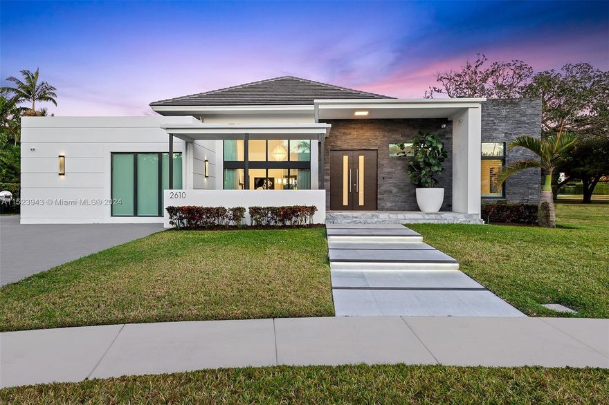 Experience contemporary luxury in this 5-bed, 4-bath, 2 1/2 Oak Park home, tucked away on a peaceful cul-de-sac surrounded by majestic Oak trees. Meticulously upgraded w/ the finest decor, this home features an open floor plan, marble flooring, 16-foot ceilings, & a chef's kitchen w/ Wolf appliances & Subzero refrigerator. The family room seamlessly opens to an expansive outdoor living area w/ a summer kitchen & remote-controlled Phantom screens. The primary suite offers a sitting area & steam shower. Additional highlights include a 350' laundry room, gym/den space, solar panels, EV chargers, & a saltwater pool w/ an x-large hot tub. This home is the perfect blend of sophistication, functionality, & sustainability, promising a lifestyle of refined living. Welcome to your impressive estate.