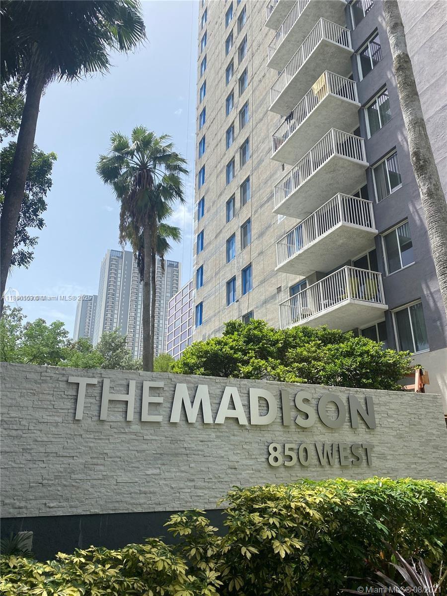 Welcome to Downtown Miami living at its best! This spacious 1 bedroom 1 bath condo is located in the attractive Madison Complex at 800 N Miami Ave. Situated on the 5th floor, Unit E-505 offers an open floor plan with a bright living area and a private balcony nice for enjoying city views. The kitchen features modern cabinetry and bar seating, smooth connecting to the dining and living spaces—ideal for entertaining. The primary bedroom includes generous closet space and natural light. Residents of The Madison enjoy resort-style amenities: 24-hour security and gated entry Pool and spa, basketball, Billiards room, and clubhouse Prime location in the heart of Miami—just steps from Bayside Marketplace, Kaseya Center, entertainment. Easy access to Brickell, Wynwood, and Miami Beach.