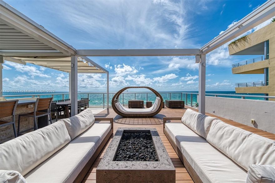 Welcome to PH3 at Ocean House! Formerly the historically-designated Walburne Hotel, architects Nichols Brosch Wurst Wolfe & Associates created a luxury oceanfront enclave comprised of 28 residences now known as Ocean House. This one of a kind East/West flowthrough penthouse features gorgeous Ocean and City views as well as natural light from sunrise to sunset, Brazilian wood floors, open kitchen with gas range and an expansive private terrace off the primary suite. Head upstairs to your private rooftop terrace that has a pool with spa features and enjoy your outdoor kitchen with natural gas grill. Building amenities include a new fitness center, sauna + steam room, opulent pool deck, private beach area and more. Life here is complete.