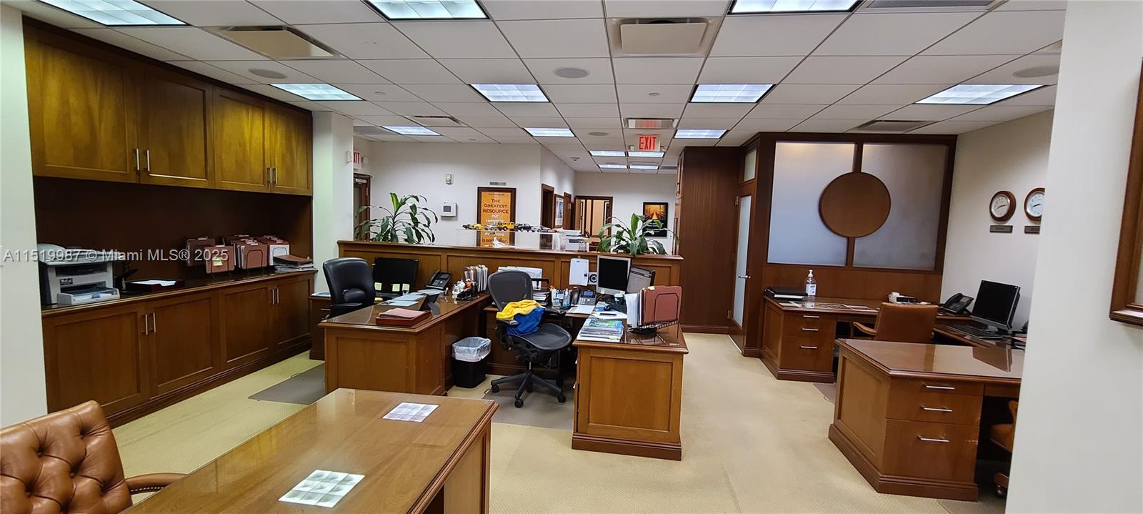 Nestled in the heart of Brickell, this impressive commercial ground floor office is a prime investment opportunity. Boasting 1,353 SF of meticulously renovated space, the property features a private entrance, lobby, and ample natural light through its windows. The fully furnished interior includes upscale amenities such as networking, TV's, server racks, wood trimming, and custom-built furniture. With 2 private offices, a kitchenette, private bathroom, self-controlled HVAC, and a server room with separate climate control, this turnkey office is designed for optimal functionality. Additional perks include gated private assigned parking with an electric car charger, access to city street parking, private security, and a concierge onsite.