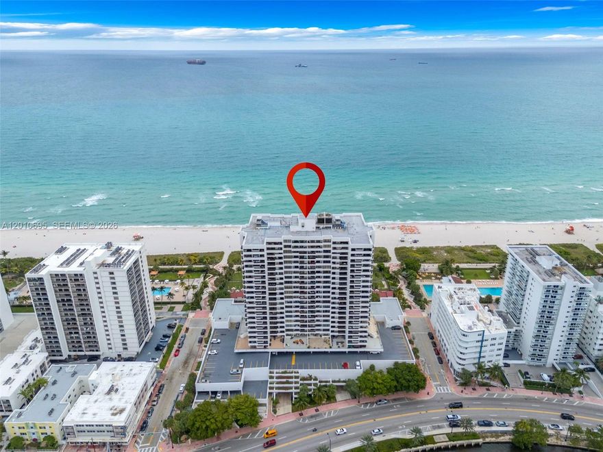 Amazing direct ocean views from all rooms as soon as you open the front door you will see the stunning views .This is a 2 bedrooms 2 full bathrooms where your imagination can be unlimited .Charming and partially upgraded unit at Club Atlantis Condominium Beautifully configured room sizes and bathrooms. Bright and confort . This view is not available every day this is a 24 floor apartment view from a 25th floor building. .Live with the confort of a resort style , with spa - sauna ,gym , pool, BBQ area.  Security 24/7 ,patrol security . Salon for parties .Deli .The Building passed 40 years recertification.
Association $1,285.65 - $383.29 monthly .
Very easy to show.
