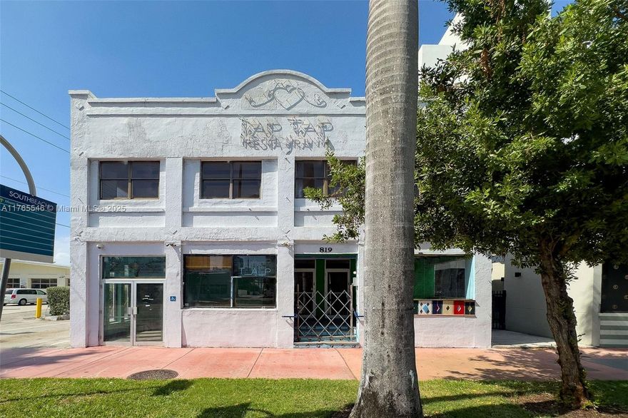 Compass Commercial & Vanguard International are pleased to exclusively represent for sale a rare standalone building on Miami Beach’s iconic Fifth Street. Featuring favorable  CPS-2 Zoning,  allowing residential, office, hotel, + restaurant and bar uses, the property is poised for a savvy investor or end user alike. The 1st floor retail space is equally suited for restaurant, retail or fitness uses, while the 2nd floor offers options for corporate suites, vacation rentals, or private health related studios. Adjacent to the upscale South of Fifth as neighborhood, this historic property once home to the TAP TAP cultural, social, & dining hub for over 20 yrs. Few blocks away from the beach as well as Class A offices, Joe’s Stone Crabs, Marina, and numerous fine and casual dining options.