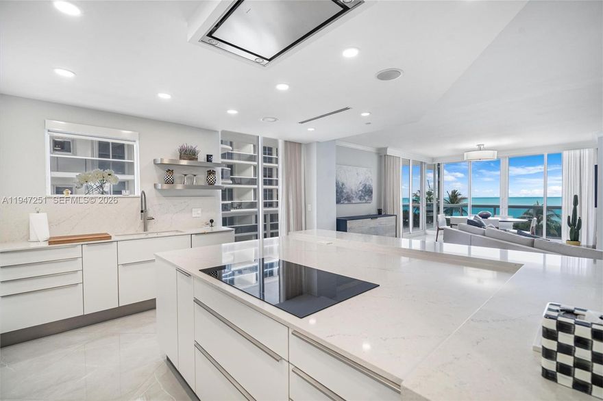 Spanning over 2,200 square feet, the unit has been fully renovated and  features an open-concept layout with floor-to-ceiling windows and a deep, wrap-around balcony that captures direct views of the ocean and the pool deck. Built in 2002, the spacious and well designed home features a European kitchen with an Island designed by Leicht and equipped with Liebner and Bosh appliances, including a wine cooler. The Unit is equipped with Hurricane impact windows offering superior storm protection, enhanced security and exceptional sound insulation with no shutters required.
The residence is accessible via  a  private elevator foyer including a separate service entry. Solimar is a full-service building, residents have access to well-maintained amenities including a heated pool, all inclusive  beach service, a fitness center, and valet parking.
Ideally located just minutes from Bal Harbour Shops and Boutiques, cafes and restaurants of Harding Avenue and in close proximity to the houses of worship, the residence offers a perfect balance of luxury and everyday convenience making it well suited for full time or seasonal living with a premier oceanfront address.
Unique opportunity not to be missed for a discerning buyer.