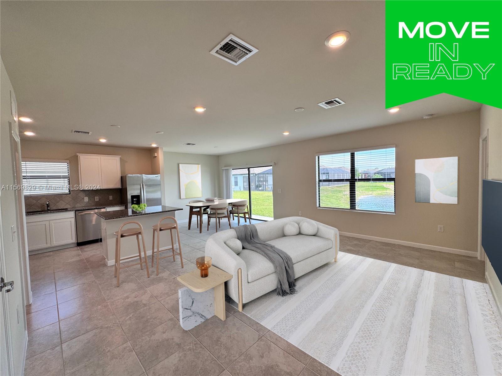 Minutes away from I-75. Spacious Single Family 3 Bedrooms 2 Full Bath, master overlooking the lake. Enjoy a calm and beautiful back yard to simply lay back and read or have your Sunday BBQ. This house has the flexibility to make the best use of space as it has a double car garage. Enjoy the convenience of having your neighborhood Publix grocery at entrance of community. Just a few minutes from your local shopping plazas to make your daily errands a breeze. Location, location, location.