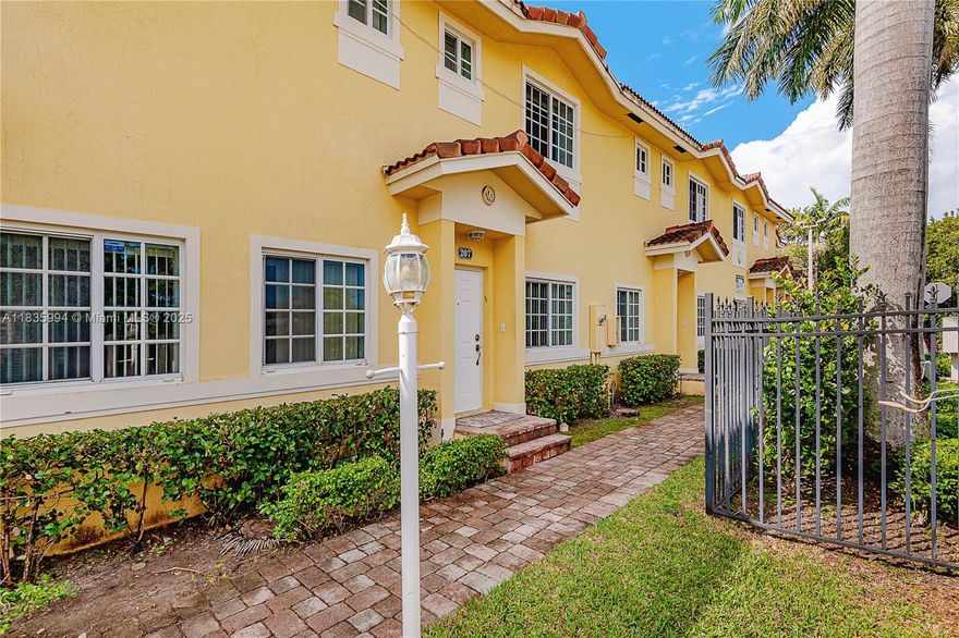 3 bedrooms and 2/1 bathrooms townhouse in Hallandale, close to shopping and main highways. Private backyard, landscaping included. 1352 square foot. Washer and dryer are inside the unit! 2 parking spots are available. This home is located at 205 NE 4th Ct #205, Hallandale Beach, FL 33009. Townhouses was built in 2008.